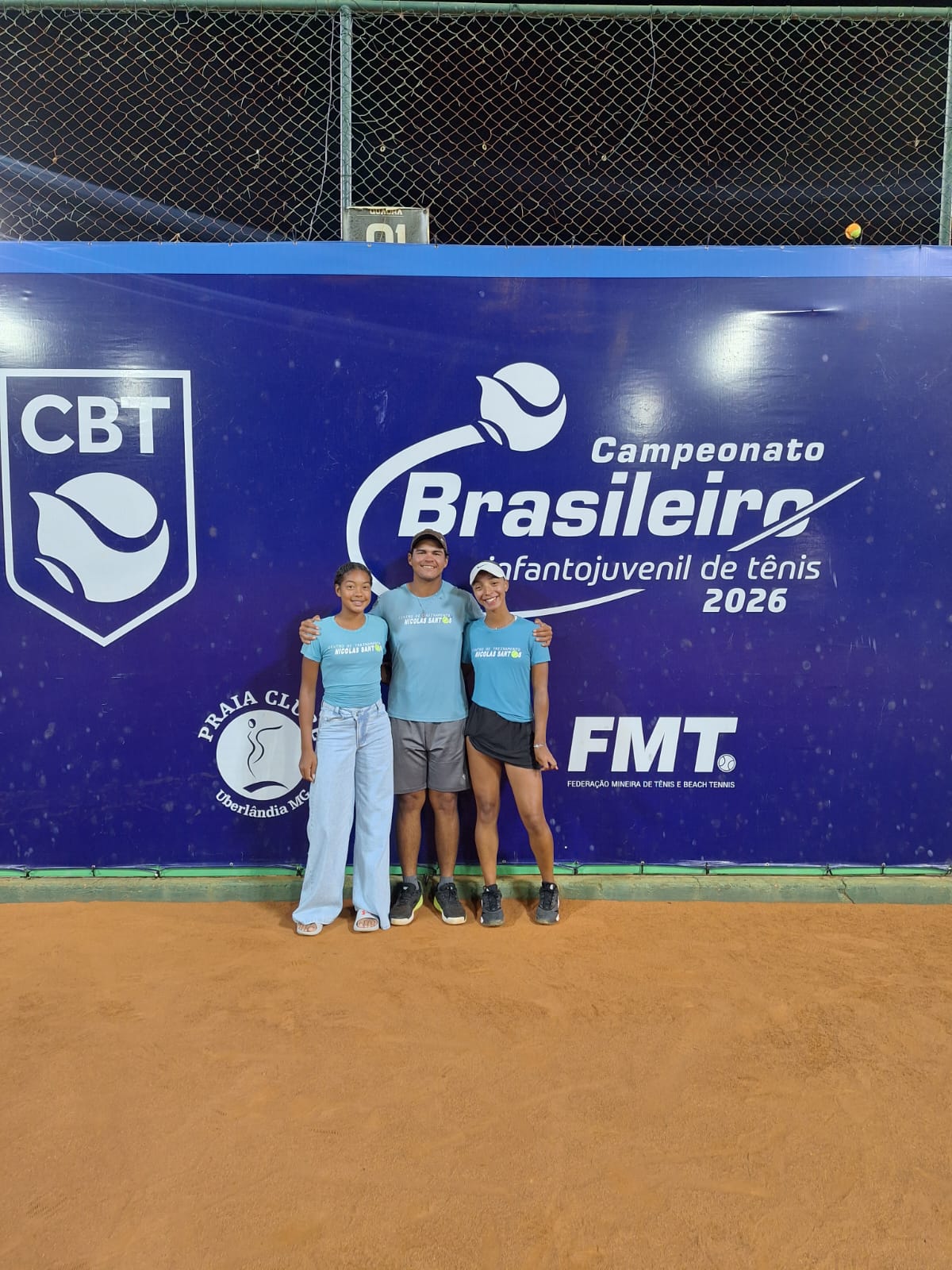 Maria Clara no Brasileirão GA+ em Uberlândia, categoria 18 anos, simples e duplas