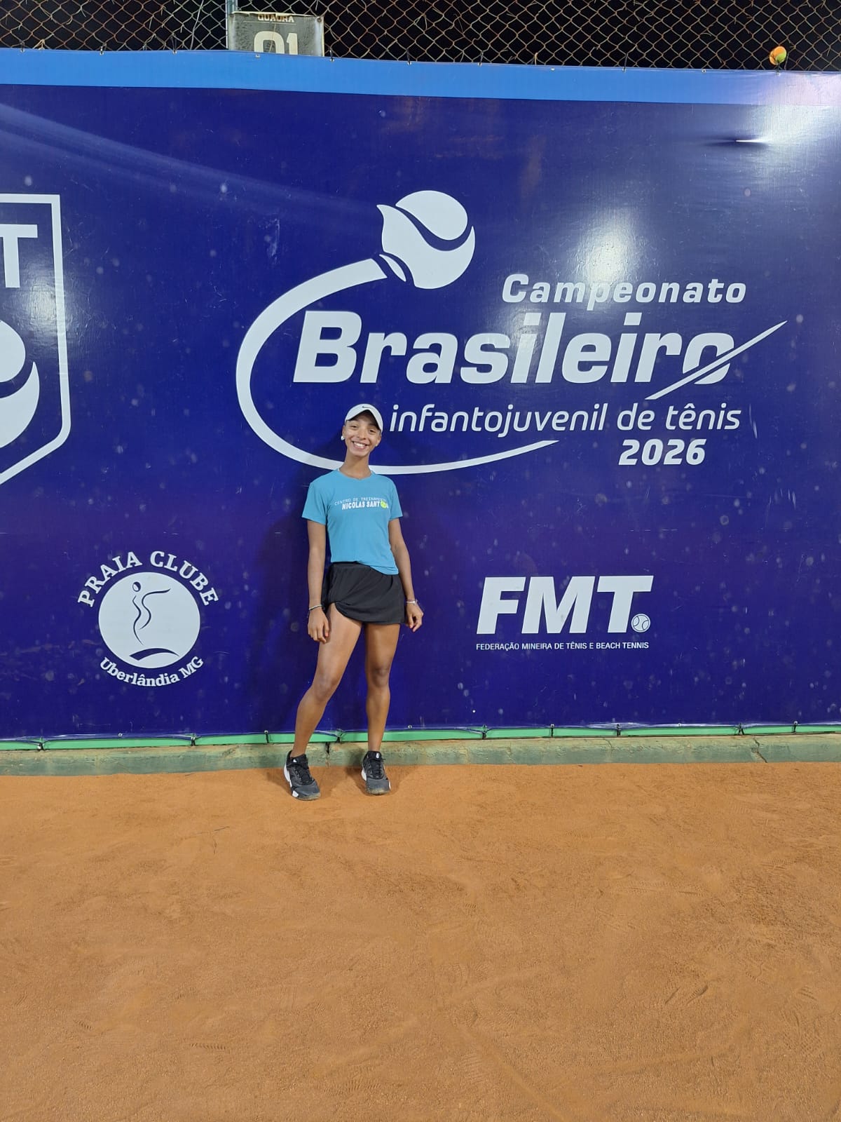 Maria Clara no Brasileirão GA+ em Uberlândia, categoria 18 anos, simples e duplas